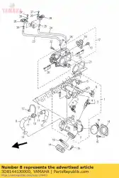 pijp, geluiddemper van Yamaha, met onderdeel nummer 3D81441J0000, bestel je hier online: