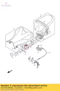 Suzuki 4514919D00 almofada lateral - Lado inferior