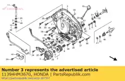 Aqui você pode pedir o junta, r. Tampa do cárter em Honda , com o número da peça 11394HM3670: