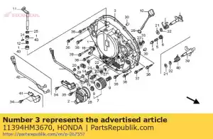 Honda 11394HM3670 junta, r. tampa do cárter - Lado inferior