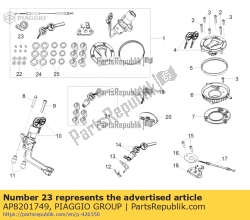 Aprilia AP8201749, Tornillo m4x6, OEM: Aprilia AP8201749