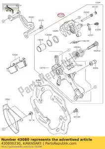 kawasaki 430800230 01 étrier-sous-assy,rr - La partie au fond