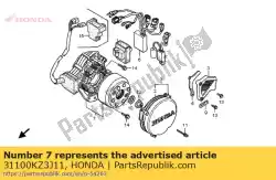 ac gen, vliegwiel van Honda, met onderdeel nummer 31100KZ3J11, bestel je hier online: