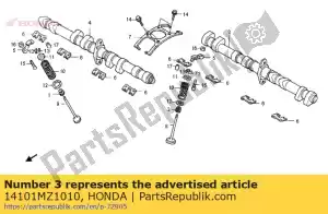 Honda 14101MZ1010 arbre à cames, en - La partie au fond