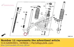 Here you can order the piece, oil lock from Honda, with part number 51432KRH901: