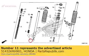 Honda 51432KRH901 pieza, bloqueo de aceite - Lado inferior