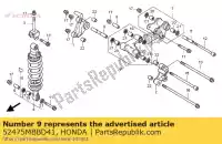 52475MBBD41, Honda, tige sous assy., connexion de coussin honda vtr 1000 1997 1998 1999 2000 2001 2002 2003 2005 2006, Nouveau