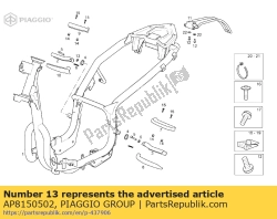 Aprilia AP8150502, Unterlegscheibe 15x8x0,8, OEM: Aprilia AP8150502