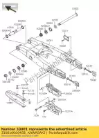 330010066458, Kawasaki, Arm-comp-swing,p.silver kawasaki kx 125, New