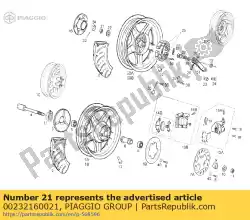 Qui puoi ordinare m16 da Piaggio Group , con numero parte 00232160021: