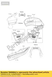 Here you can order the pattern,upp cowling,r from Kawasaki, with part number 560661418: