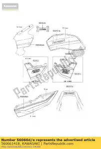 Kawasaki 560661418 pattern,upp cowling,r - Bottom side