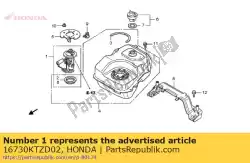 Ici, vous pouvez commander le ensemble d'unités, pompe à carburant auprès de Honda , avec le numéro de pièce 16730KTZD02: