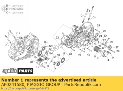 Aprilia AP0241580, ?ruba dwustronna m10x171, OEM: Aprilia AP0241580