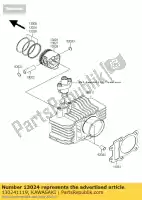 130241119, Kawasaki, anello-set-pistone ll, o / klx110-a kawasaki klx 110 2002 2003 2005 2006 2007 2008 2009, Nuovo