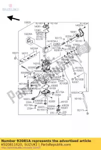 suzuki K920811620 lente, gas geven - Onderkant