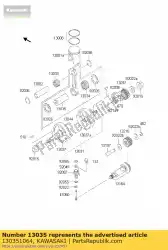 Qui puoi ordinare pedivella kmx125-a1 da Kawasaki , con numero parte 130351064: