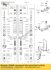 Kawasaki 440080068828 tubo-garfo externo, k.gold - Lado inferior