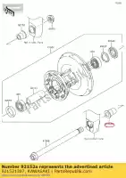 921521307, Kawasaki, collar, eje fr, lh, l = 3 ej650-c3 kawasaki  w 650 800 2001 2002 2003 2004 2005 2006 2011 2012 2013 2014 2016 2018, Nuevo