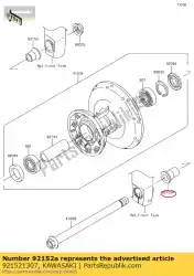 Qui puoi ordinare collare, asse anteriore, sinistra, l = 3 ej650-c3 da Kawasaki , con numero parte 921521307: