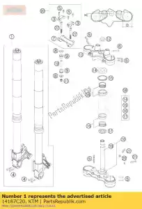 ktm 14187C20 garfo dianteiro wp 950 supermoto 07 - Lado inferior