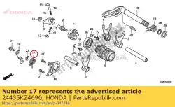 Aqui você pode pedir o mola, rolha de tambor em Honda , com o número da peça 24435KZ4690: