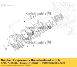 Aprilia 1A0077850B, Komplet sworznia przegubu t?oka., OEM: Aprilia 1A0077850B