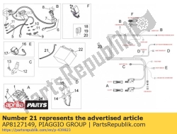 Aprilia AP8127149, Cavo della batteria di terra, OEM: Aprilia AP8127149