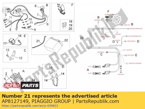 aprilia AP8127149 cavo della batteria di terra - Il fondo