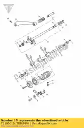 Here you can order the selector shaft from Triumph, with part number T1190610: