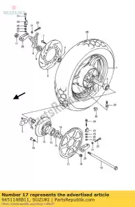 suzuki 6451148B11 pignon, rr nt - La partie au fond