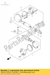 Suzuki 3560112FA0 lamp ass,fr r - Bottom side