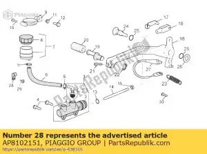 Piaggio Group AP8102151 clip de cableado - Lado inferior