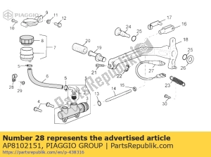 aprilia AP8102151 wiring clip - Bottom side