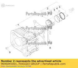 Aqui você pode pedir o pistão assy cat. A em Piaggio Group , com o número da peça 9696045001: