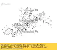 8530590087, Piaggio Group, guardabarros delantero superior. blanco     , Nuevo