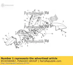 Qui puoi ordinare parafango anteriore superiore. Bianca da Piaggio Group , con numero parte 8530590087: