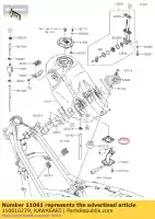 110610279, Kawasaki, junta, medidor de combustível kawasaki d tracker 150 klx150bf , Novo