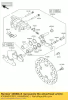 430800020DJ, Kawasaki, étrier-sous-ensemble, fr, rh, b kawasaki klf300 4x4 kvf750 300 750 , Nouveau