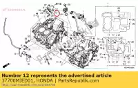 37700MJED01, Honda, sensor assy., speed(tdk-epc) honda  500 650 1000 1100 2017 2018 2019 2020 2021, New