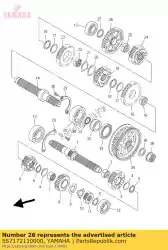 Here you can order the gear, 1st wheel from Yamaha, with part number 5S7172110000: