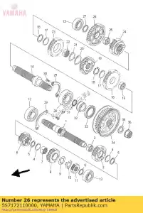 yamaha 5S7172110000 gear, 1st wheel - Bottom side