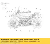 2H000991, Piaggio Group, naklejka na pasek z prawej strony aprilia tuono v zd4kg000 zd4kga00 zd4kgu00 zd4kgua0 zd4tyg00, zd4tycc0 zd4tyu00 1100 2015 2016 2017 2018, Nowy