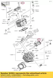 Here you can order the bolt,flanged,8x58 from Kawasaki, with part number 920011005: