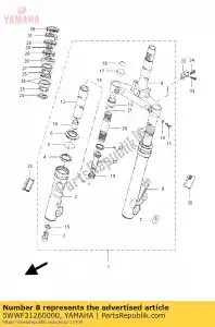 Yamaha 5WWF31260000 rurka zewn?trzna (lewa) - Dół