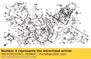 honda 50191MCSG03 collar, rr. percha superior del motor - Lado inferior