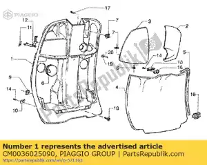 Piaggio Group CM0036025090 guante delantero comp. - Lado inferior