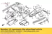 64515KRJ900ZB, Honda, deksel, reser * nh186r * honda fes pantheon  fes125 125 , Nieuw