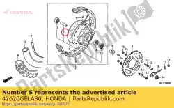 Aqui você pode pedir o nenhuma descrição disponível no momento em Honda , com o número da peça 42620GELA80: