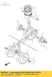 yamaha 2H6114120000 manivela (l.h) - Lado inferior